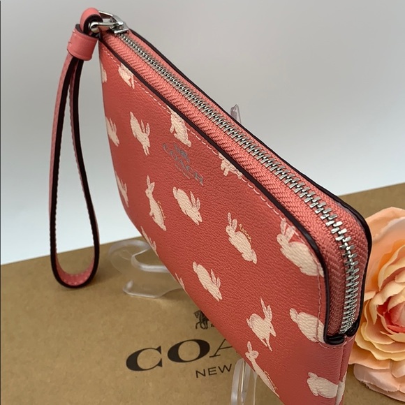 COACH Corner Zip Wristlet With BUNNY Print - Picture 5 of 8